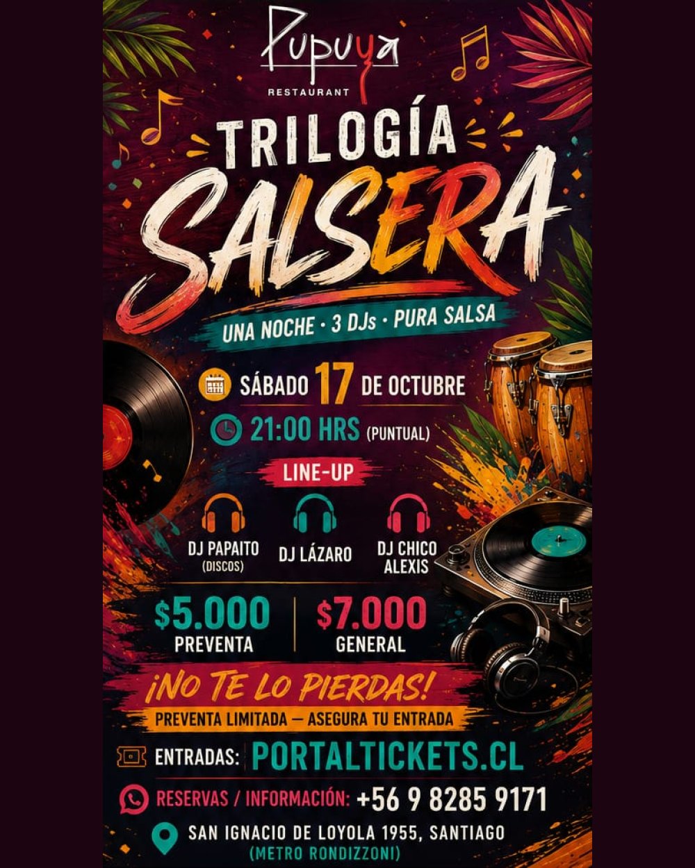 TRILOGÍA SALSERA EN PUPUYA RESTAURANT