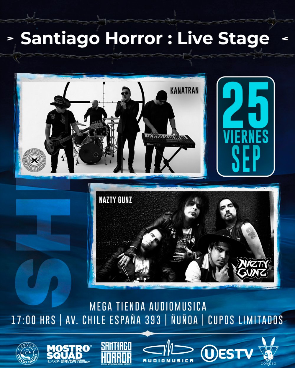 SANTIAGO HORROR LIVE STAGE & AUDIOMUSICA PRESENTAN: KANATRAN Y NAZTY GUNZ EN AUDIOMUSICA ÑUÑOA