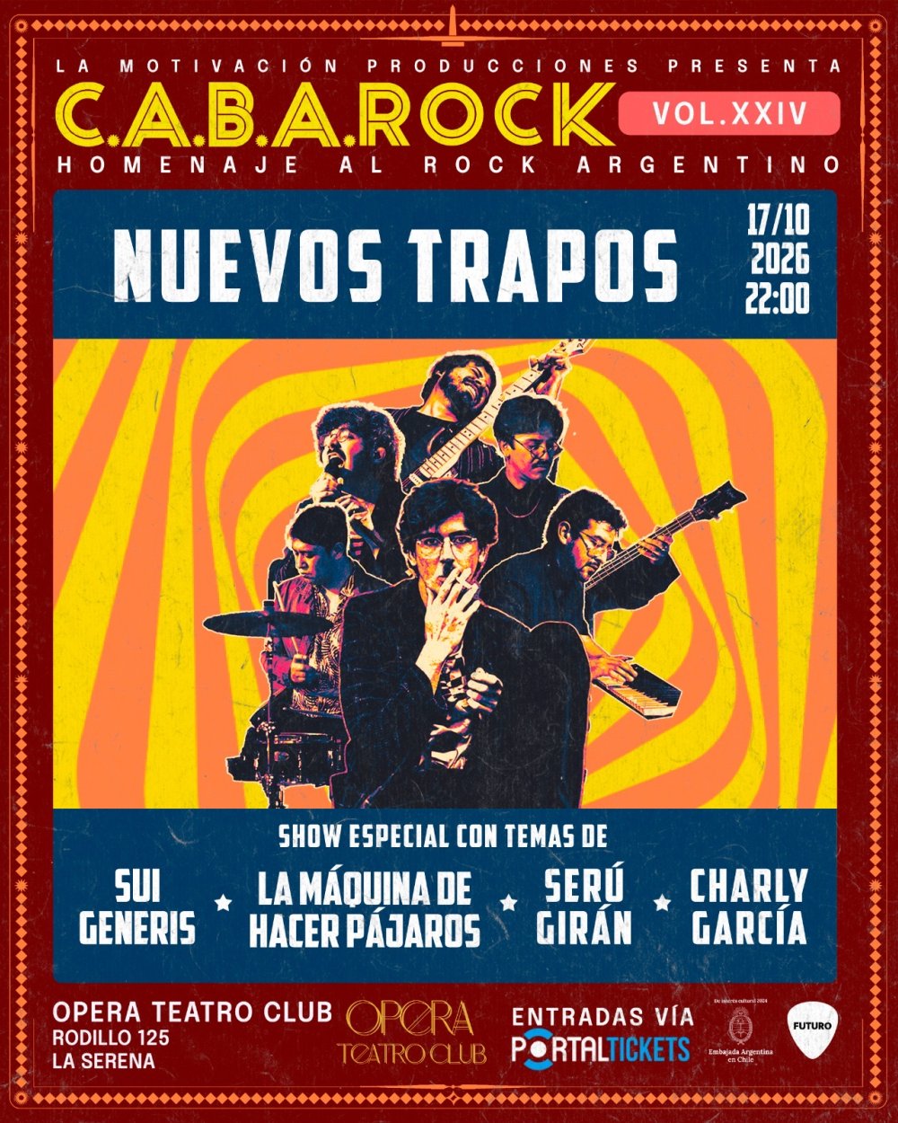 CABA ROCK: NUEVOS TRAPOS EN OPERA, LA SERENA