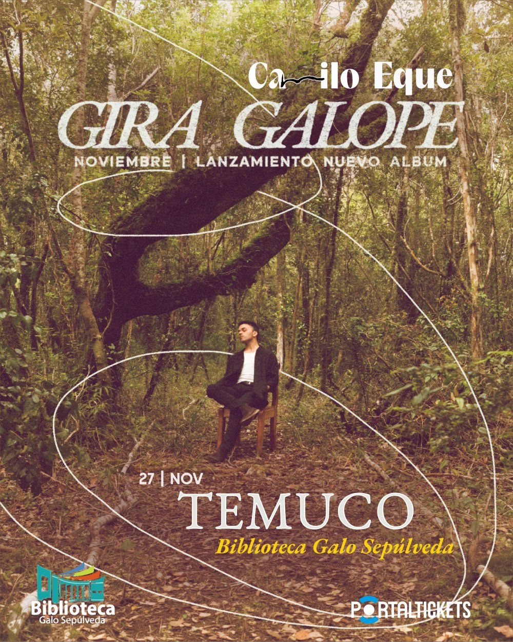 CAMILO EQUE LANZA GALOPE EN CENTRO CULTURAL GALO SEPÚLVEDA, TEMUCO