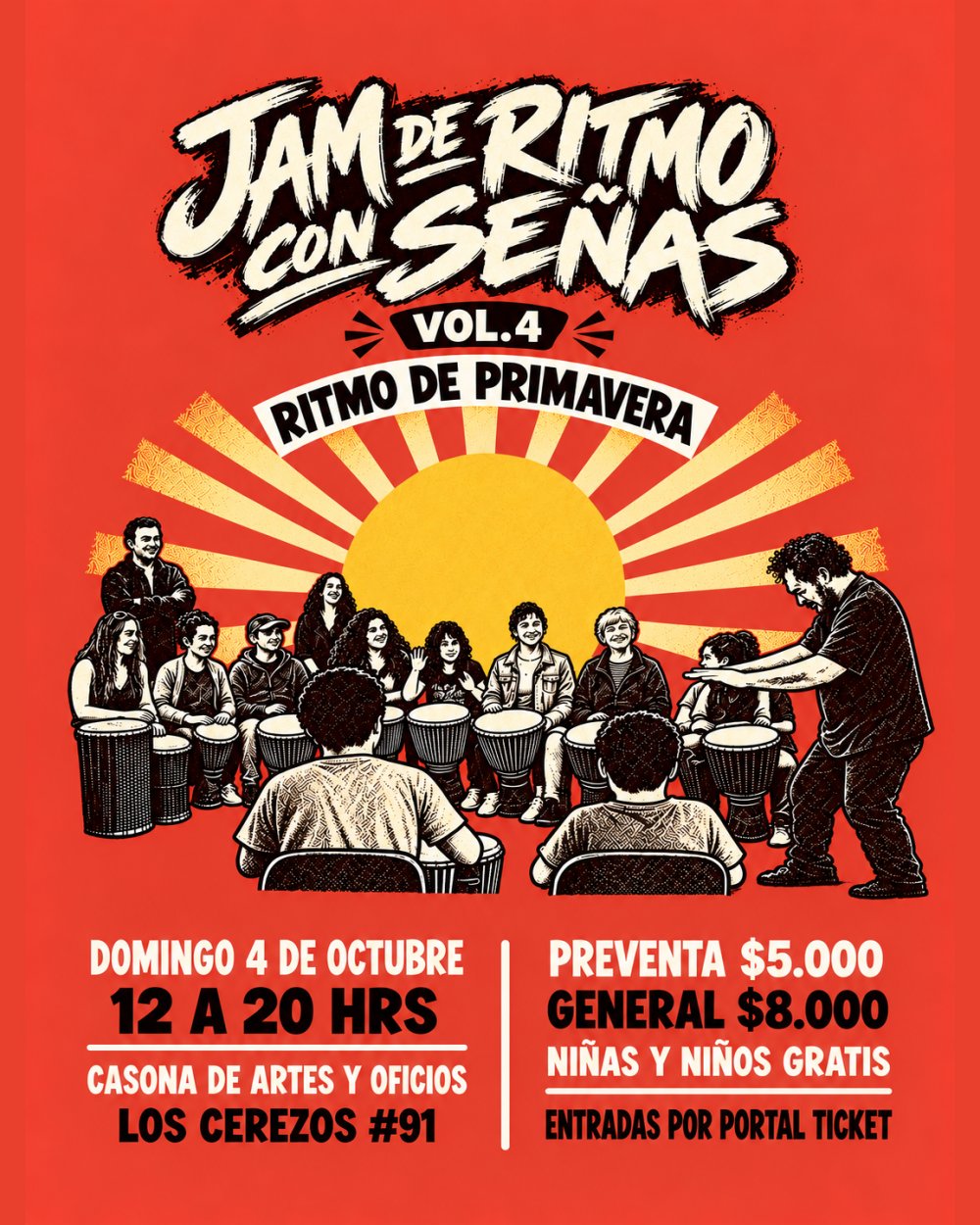 JAM DE RITMO CON SEÑAS VOL.4 RITMO DE PRIMAVERA EN CASONA DE ARTES Y OFICIOS