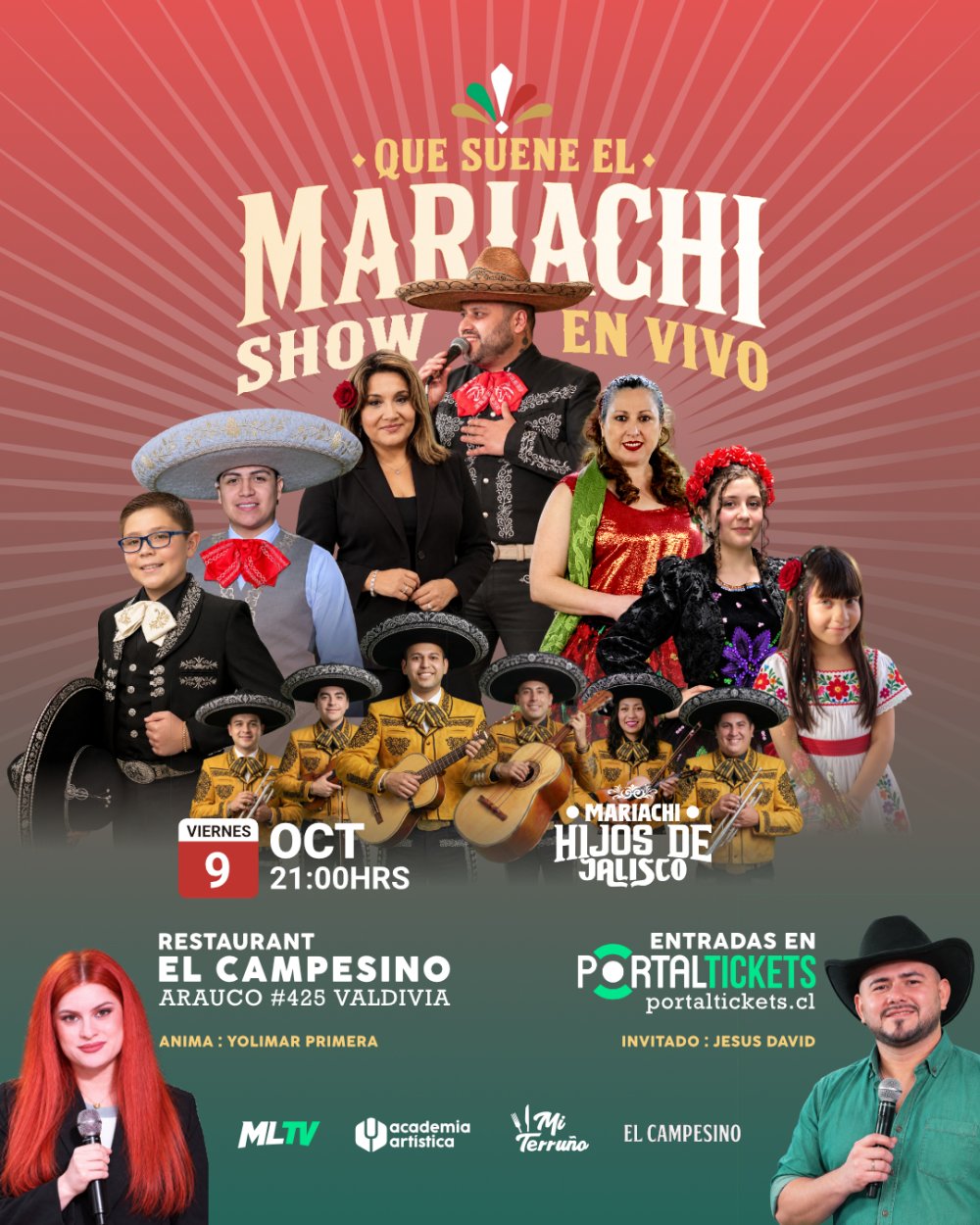 QUE SUENE EL MARIACHI: SHOW EN VIVO EN EL CAMPESINO, VALDIVIA