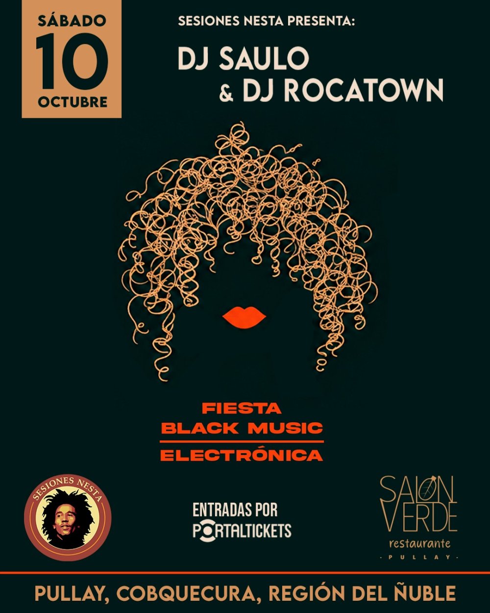DJ SAULO + DJ ROCATOWN EN SALON VERDE PULLAY, COBQUECURA