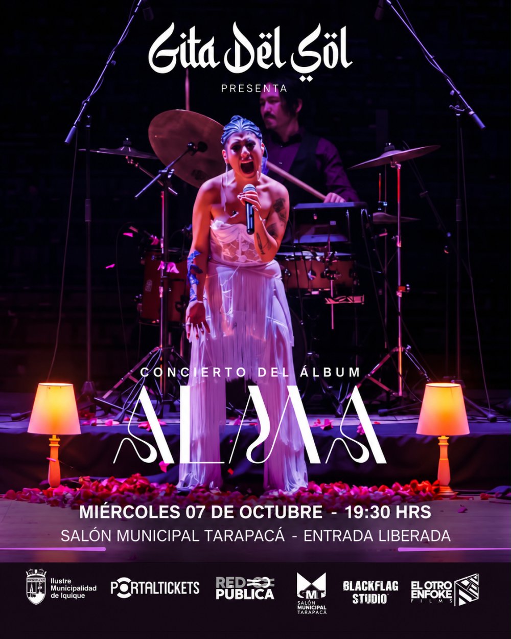 GITA Y LA BANDA DEL SOL EN SALÓN MUNICIPAL TARAPACÁ