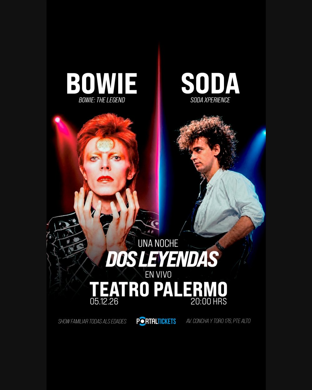 DOS LEYENDAS DEL ROCK EN TEATRO PALERMO PUENTE ALTO
