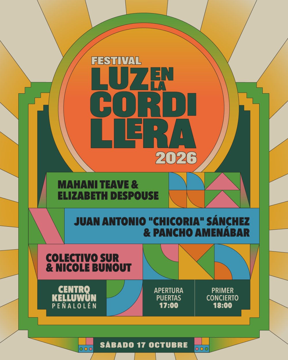 FESTIVAL LUZ EN LA CORDILLERA 2026 EN EL CENTRO KELLUWUN, PEÑALOLÉN
