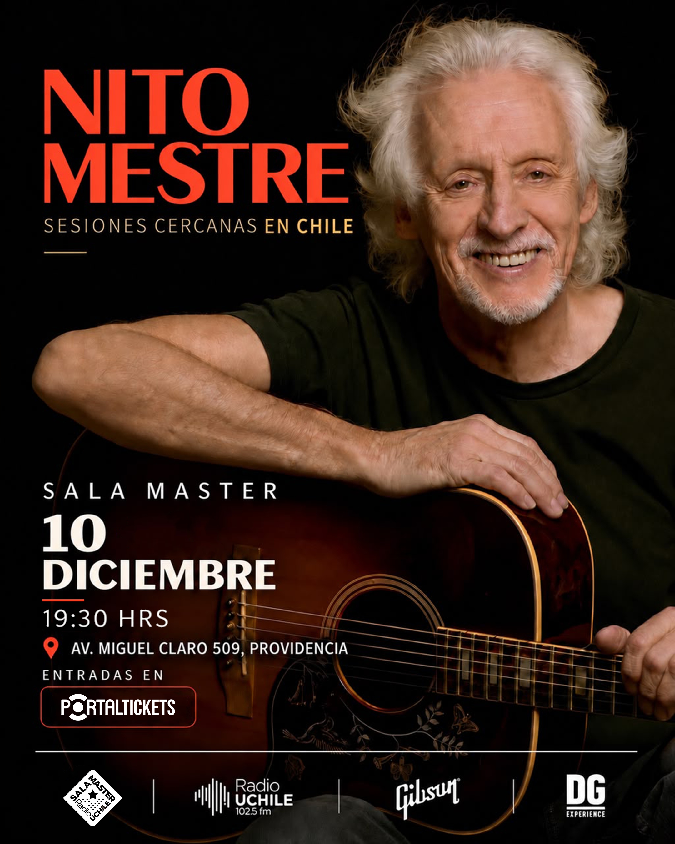NITO MESTRE EN CHILE EN VIVO SALA MASTER - JUEVES 10 DICIEMBRE