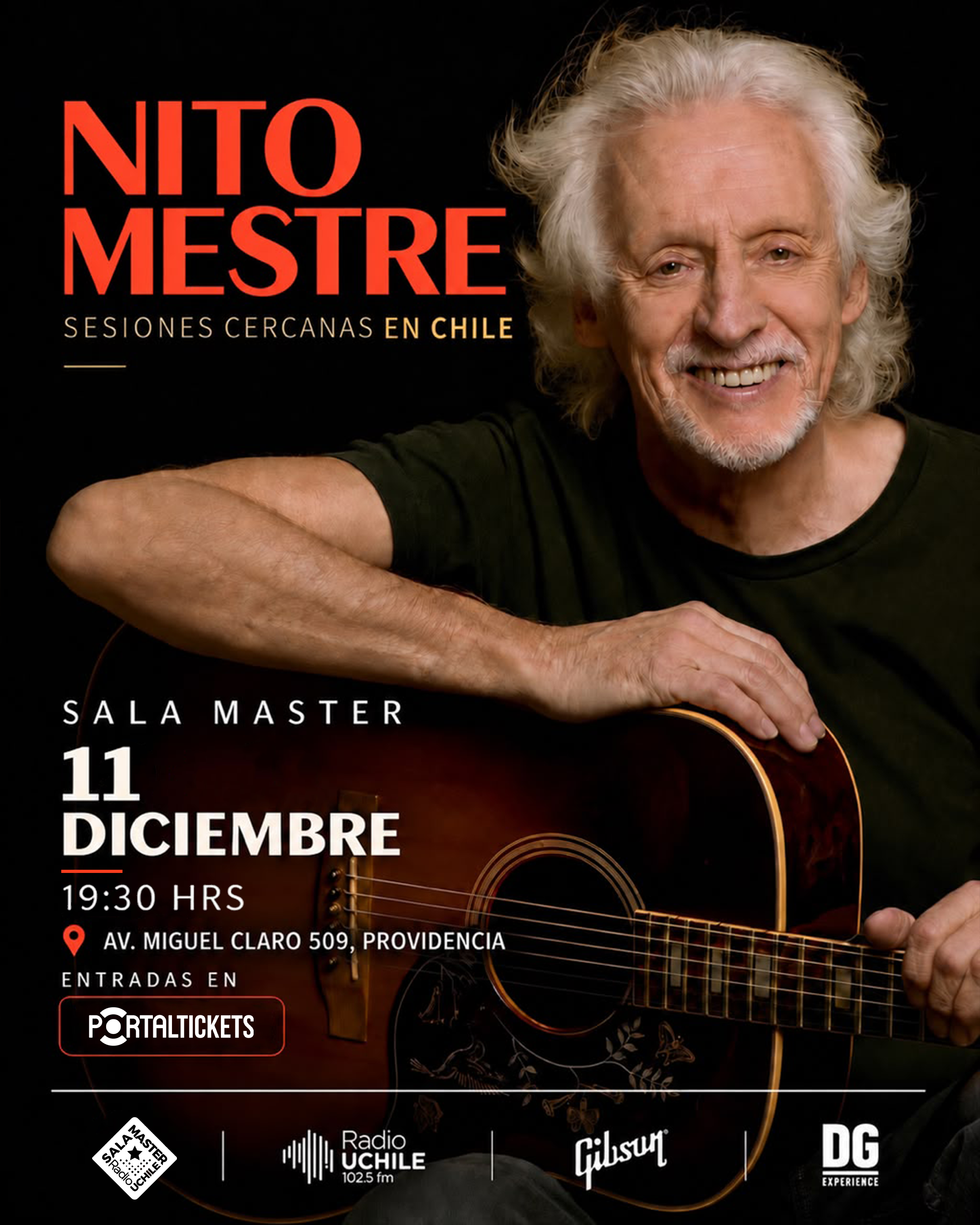 NITO MESTRE EN CHILE EN VIVO SALA MASTER - VIERNES 11 DICIEMBRE