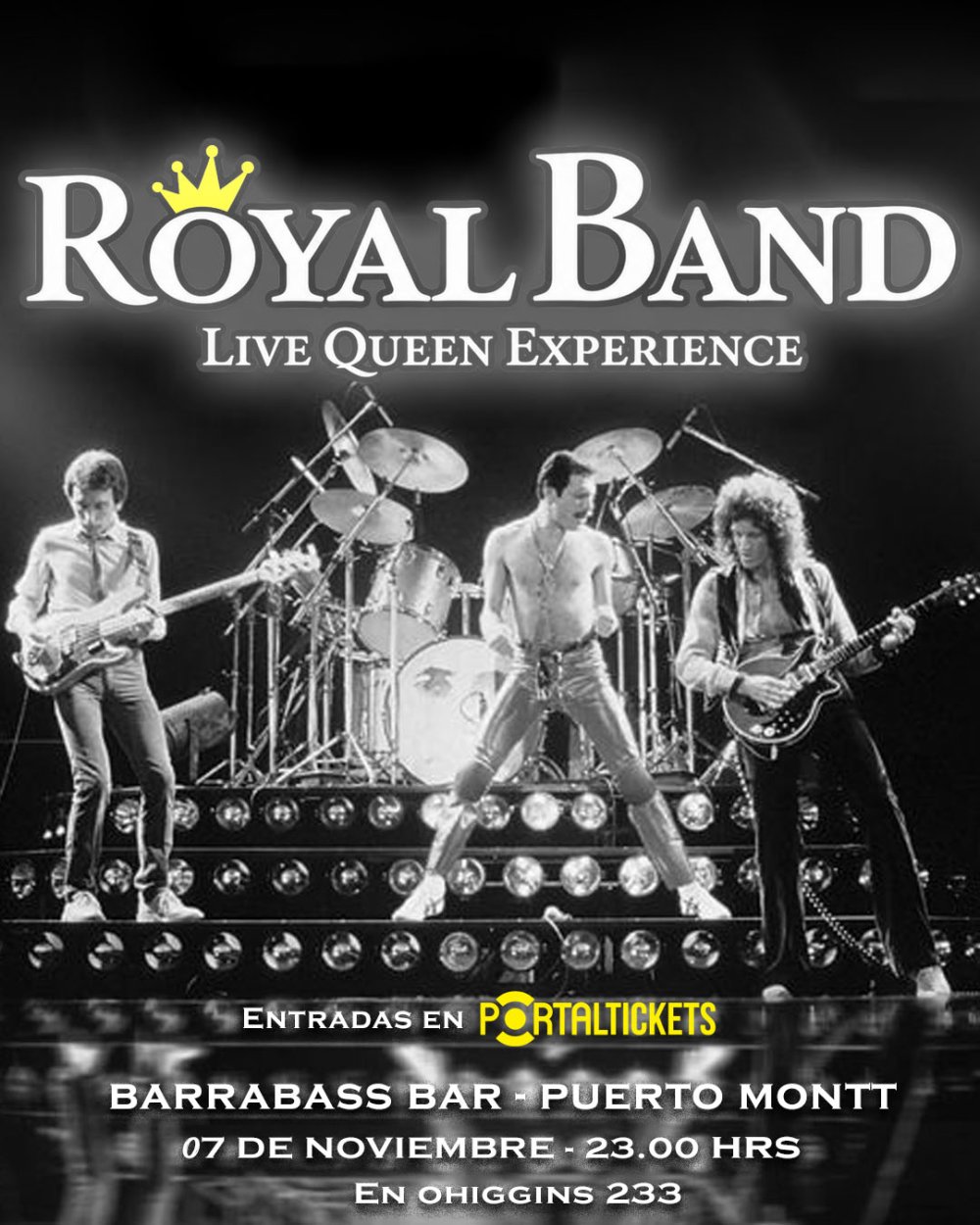 ROYAL BAND: TRIBUTO A QUEEN EN BARRABASS, PUERTO MONTT