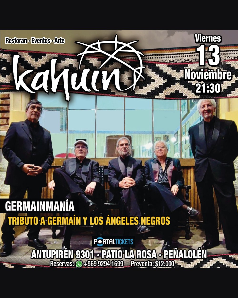 KAHUIN PRESENTA: GERMAINMANÍA , TRIBUTO A GERMAÍN Y LOS ÁNGELES NEGROS