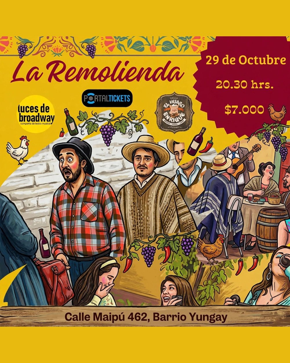 29/10 Jueves Populares - Luces de Broadway Presenta la Remolienda