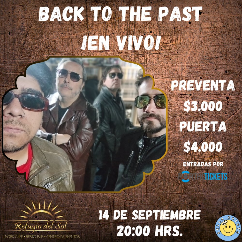 Flyer BACK TO THE PAST ¡EN VIVO!