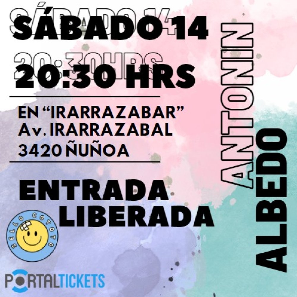 Flyer ANTONIN Y ALBEDO EN IRARRAZABAR
