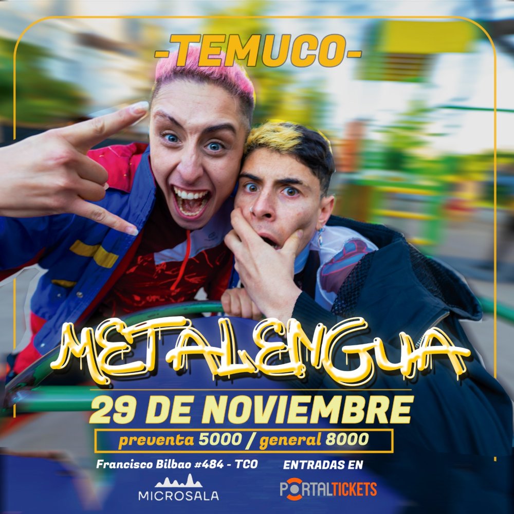 Flyer METALENGUA EN MICROSALA TEMUCO