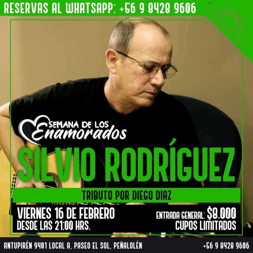 Flyer TRIBUTO A SILVIO EN REFUGIO DEL SOL PEÑALOLÉN
