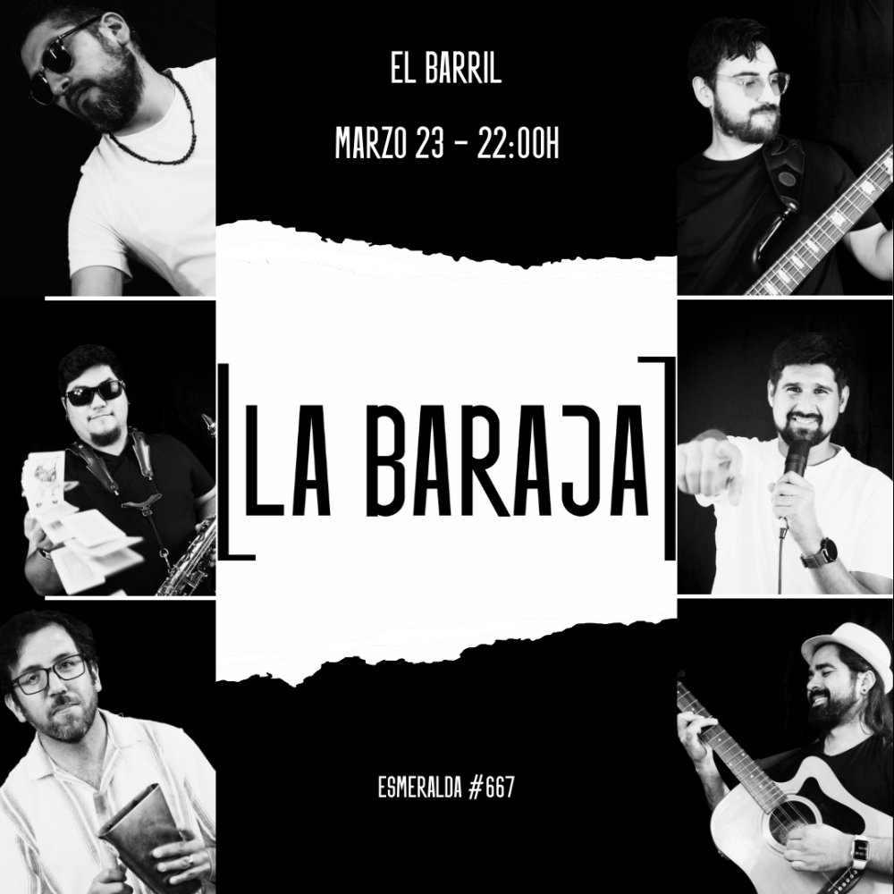 Flyer LA BARAJA EN EL BARRIL DE ESMERALDA, VALDIVIA