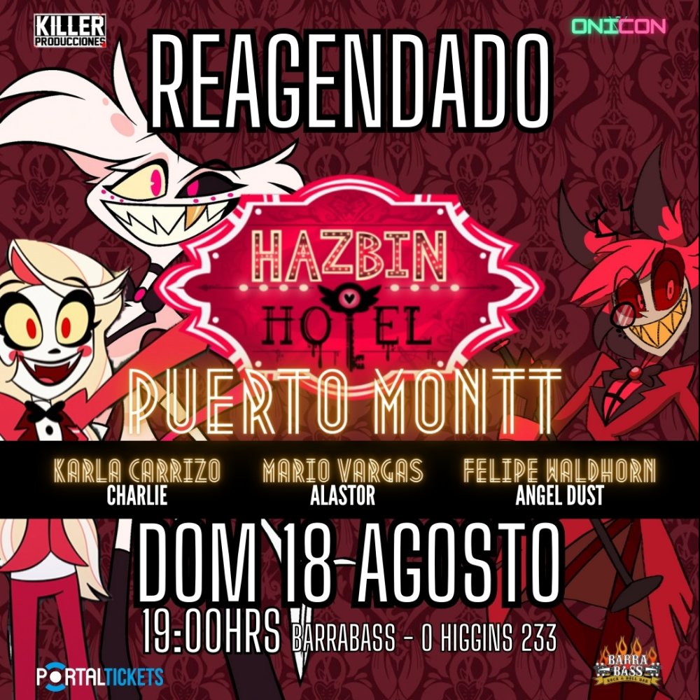 Flyer HAZBIN HOTEL EN PUERTO MONTT - BARRABASS