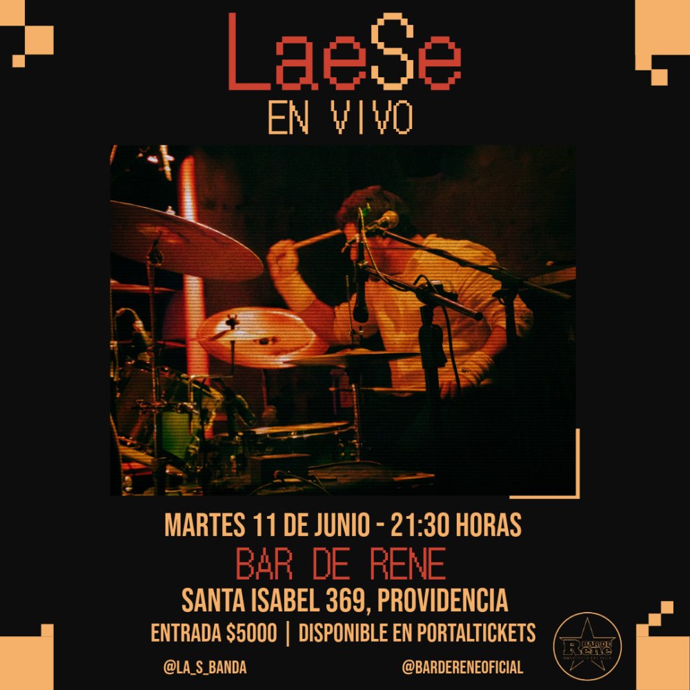 Flyer Evento LAESE EN BAR DE RENÉ
