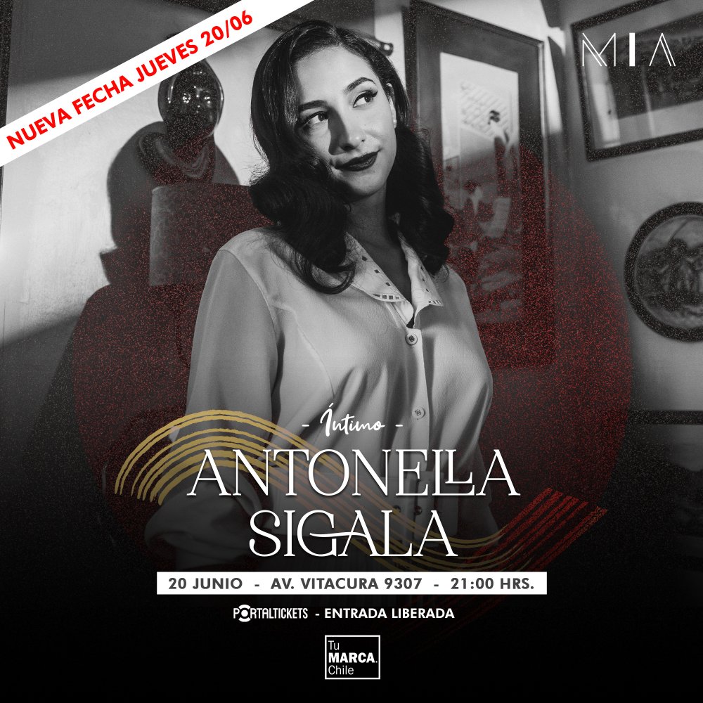 Flyer Evento ANTONELLA SIGALA - MIA BAR