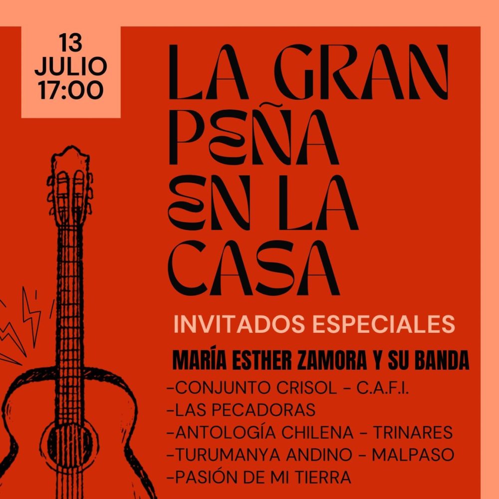 Flyer Evento LA GRAN PEÑA EN LA CASA DEL FOLKLORE ARAUCARIA DE MAIPÚ