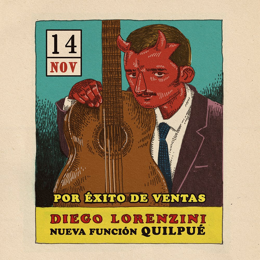 Flyer NUEVA FUNCIÓN! QUILPUE: DIEGO LORENZINI Y SU UKELELE TENEBROSO EN TROTAMUNDOS TERRAZA