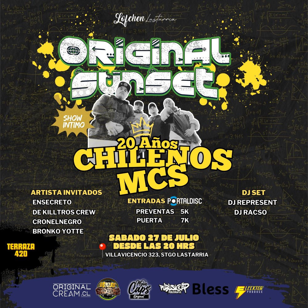 Flyer Evento CHILENOS MCS EN LOFCHEN LASTARRIA