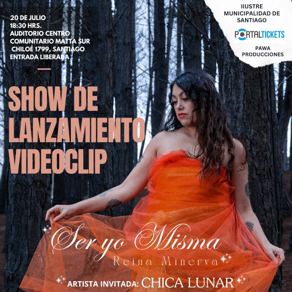 Flyer Evento REINA MINERVA: LANZAMIENTO VIDEO CLIP 