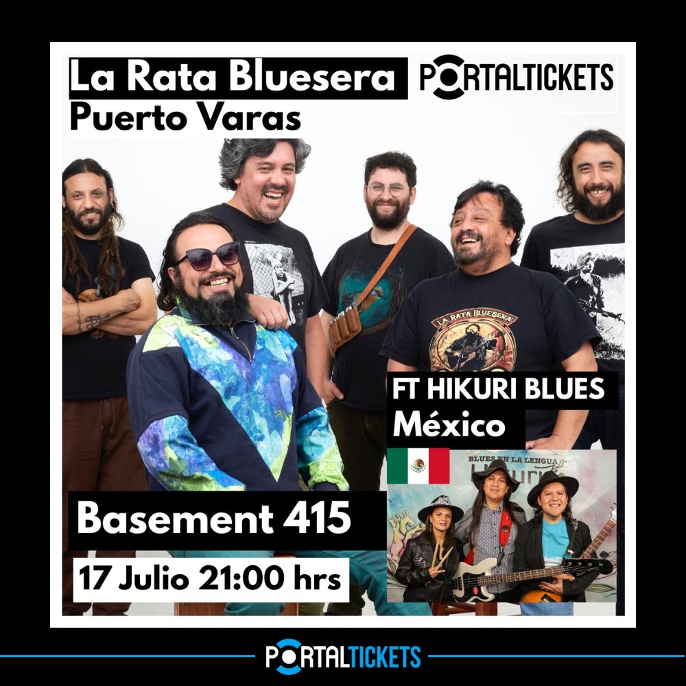 Flyer Evento LA RATA BLUESERA & HIKURI BLUES EN PUERTO VARAS