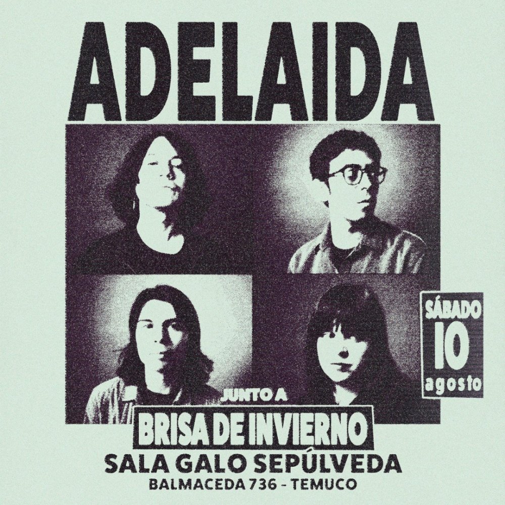 Flyer Evento ADELAIDA EN TEMUCO - BIBLIOTECA GALO SEPÚLVEDA
