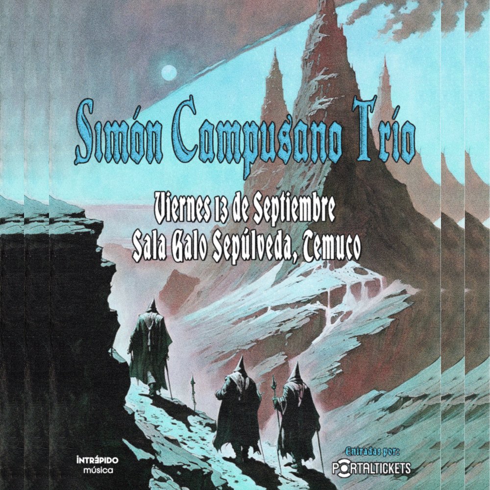 Flyer SIMÓN CAMPUSANO TRÍO EN TEMUCO - SALA GALO SEPÚLVEDA