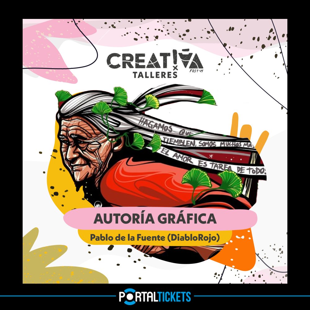 Flyer Evento CREATIVAFEST 2024: TALLER AUTORÍA GRÁFICA - PABLO DE LA FUENTE (DIABLOROJO) EN CASA SAN CRISTÓBAL
