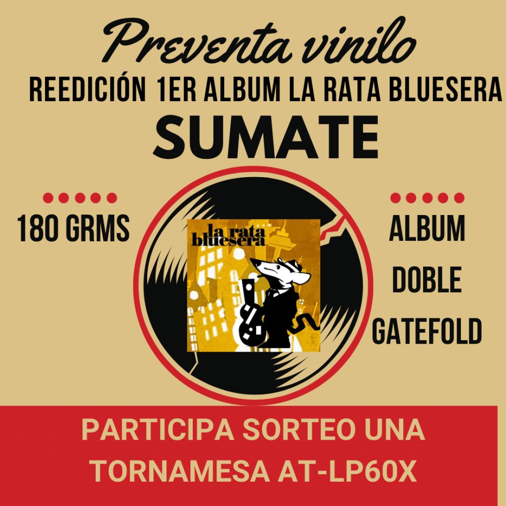 Flyer PREVENTA VINILO LA RATA BLUESERA 2006 REEDICIÓN