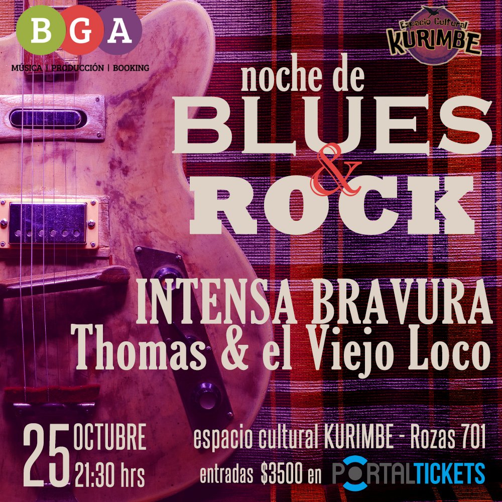 Flyer Evento NOCHE DE BLUES & ROCK: THOMAS Y EL VIEJO LOCO + INTENSA BRAVURA EN CONCEPCIÓN