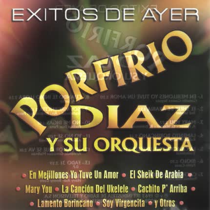 Carátula PORFIRIO DIAZ Y SU ORQUESTA - Exitos de Ayer