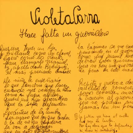 Carátula VIOLETA PARRA - Hace Falta un Guerrillero