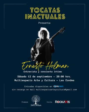 Afiche de TOCATAS INACTUALES: ERNESTO HOLMAN EN MULTIESPACIO ARTE Y CULTURA