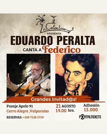EDUARDO PERALTA CANTA A FEDERICO EN LA COLOMBINA