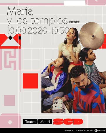 Afiche de MARIA Y LOS TEMPLOS: FIEBRE EN TEATRO MAURI SCD, VALPARAÍSO