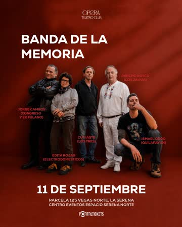 Afiche de BANDA DE LA MEMORIA EN OPERA, LA SERENA