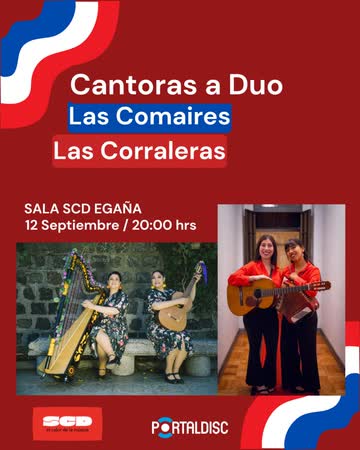 Afiche de CANTORAS A DÚO LAS COMAIRES Y LAS CORRALERAS EN SALA SCD EGAÑA