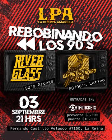 Afiche de CARPINTERO NEGRO Y RIVER GLASS EN LA PUERTA AMARILLA