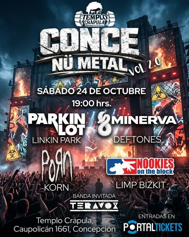 Afiche de CONCE NÜ METAL VOL. 2.0. EN TEMPLO CRÁPULA, CONCEPCIÓN