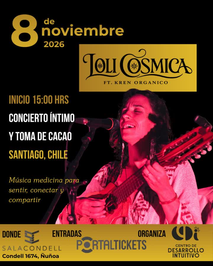 Afiche de CONCIERTO LOLI COSMICA CON TOMA DE CACAO