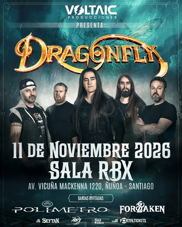 Afiche de DRAGONFLY: GIRA SUDAMERICANA EN SALA RBX: ROCK BAR EXPERIENCE