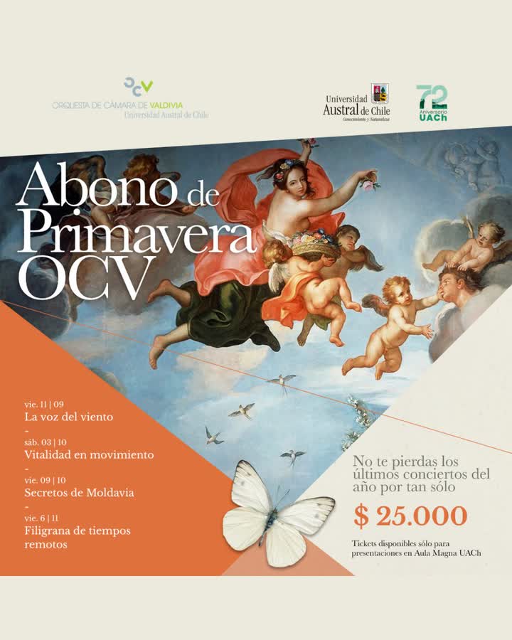 Afiche de ABONOS OCV PRIMAVERA EN AULA MAGNA UACH