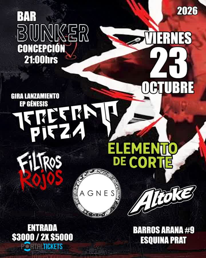 Afiche de TERCERA PIEZA - GIRA A CONCEPCIÓN