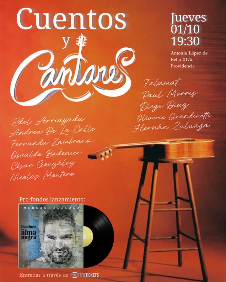 Afiche de CUENTOS Y CANTARES EN CANTARES BAR
