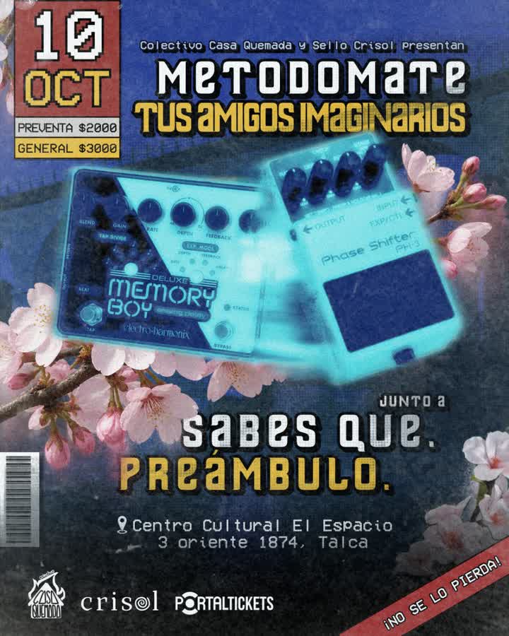 Afiche de METODOMATE Y TUS AMIGOS IMAGINARIOS EN TALCA