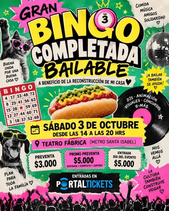 Afiche de GRAN BINGO COMPLETADA BAILABLE