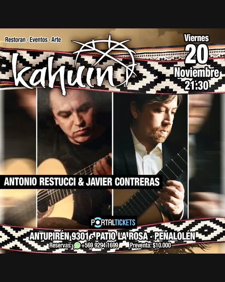 Afiche de KAHUIN PRESENTA: ANTONIO RESTUCCI & JAVIER CONTRERAS